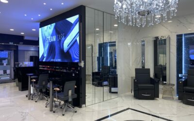 The cutting shop antibes – 2 ecrans intérieurs