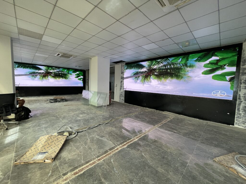mur led interieur