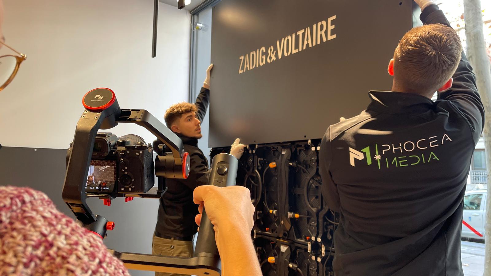 Ecran LED vitrine Zadig&Voltaire Madrid