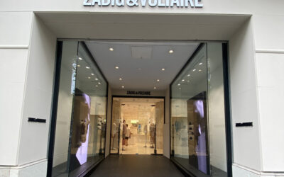 Zadig&Voltaire – 2 écrans LED vitrine à Barcelone